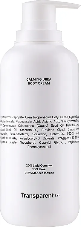 Transparent Lab Calming Urea Body Cream Umirujuća krema za telo