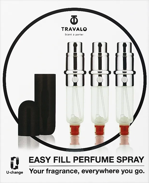 Travalo Classic HD Black Set (atomiser/3x5ml + case) Set raspršivača parfema