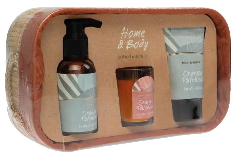 Treffina Boho Balance Home&amp;Body Gift Set (b/lot/75ml+sh/gel/100ml+candl/1pcs)
