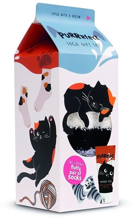 Treffina Purrrfect Sock Gift Set (sh/gel/75ml + socks/2psc)