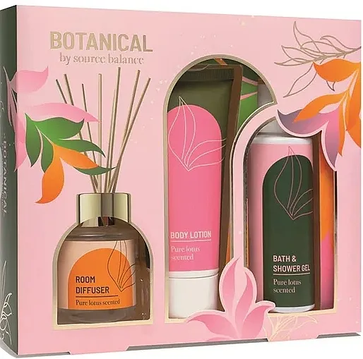 Treffina Source Balance Kit (diff/50ml + lot/75ml + sh/gel/100ml) Set Botanicals Čisti Lotus