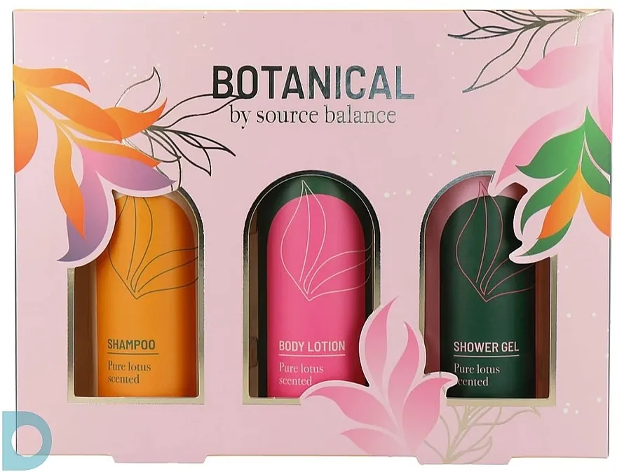 Treffina Source Balance (sh/100ml + lot/100ml + sh/gel/100ml) Komplet Botanicals Pure Lotus