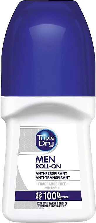 Triple Dry Men Roll-On Anti-Transpirant 100h Stik protiv znojenja za muškarce, bez mirisa