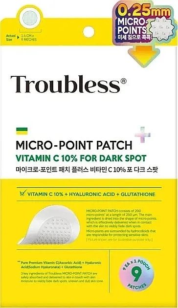 Troubless Micro-Point Patch Plus Vitamin C 10% Flasteri za nedostatke sa vitaminom C