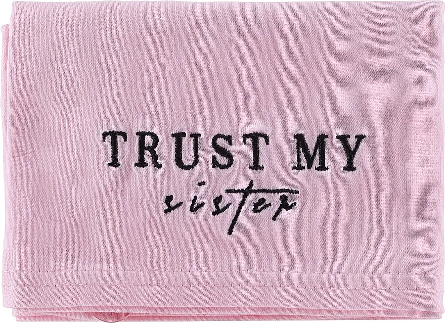 Trust My Sister Pamučni ručnik za kosu, ružičasti