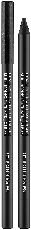 Tuš za oči Korres Black Volcanic Minerals Professional Shimmering Eyeliner