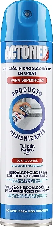 Tulipan Negro Actoner Hydroalcoholic Spray Solution For Surfaces Vodeno-alkoholni rastvor u spreju za površine