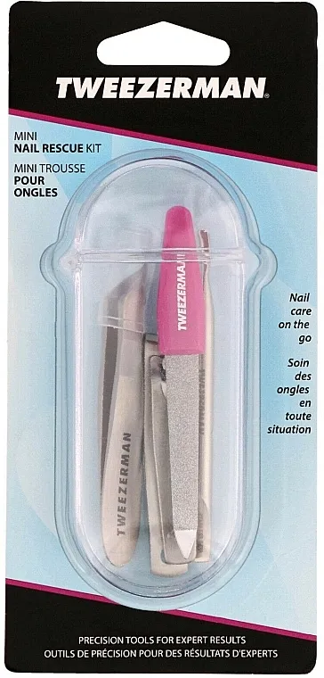 Tweezerman Mini Nail Rescue Kit 4 Pieces Set za manikuru, 4 komada