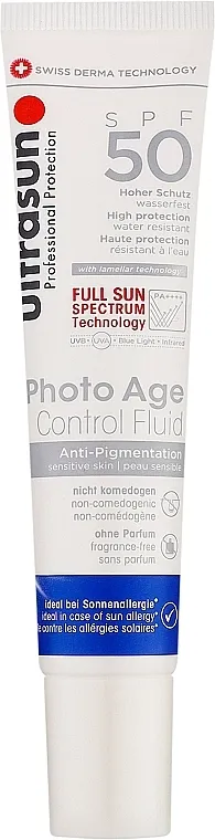 Ultrasun Photo Age Control Fluid Anti-Pigmentation SPF 50 Anti-age fluid za lice SPF50, protiv hiperpigmentacija