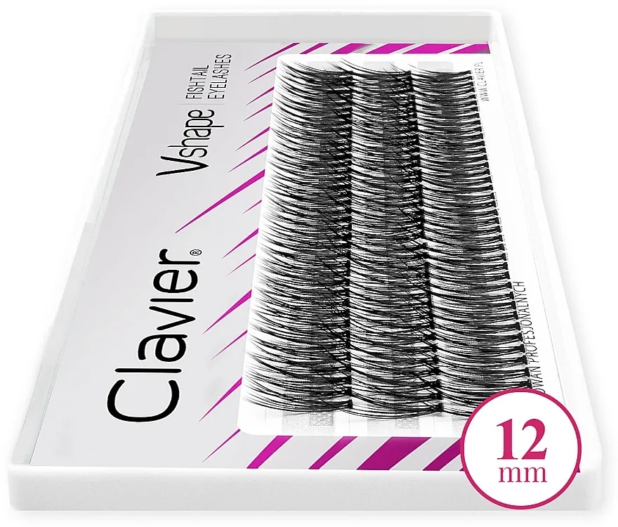 Umjetne trepavice, 12 mm. Clavier V-Shape Eyelashes