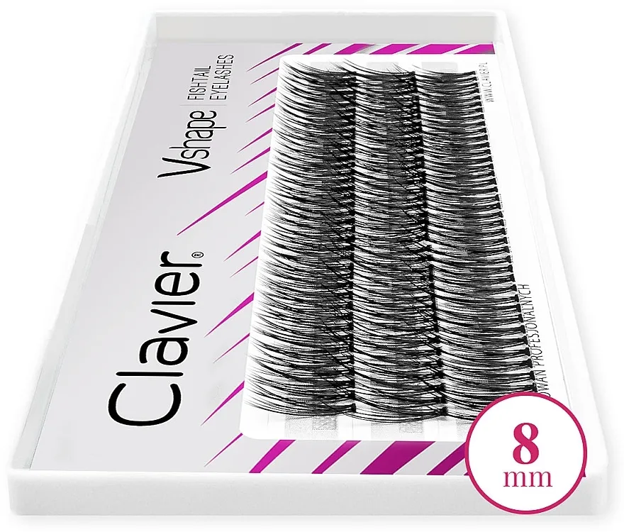 Umjetne trepavice, 8 mm. Clavier V-Shape Eyelashes