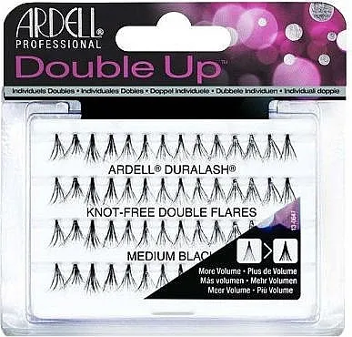 Umjetne trepavice Ardell Double Up Duralash Knot-Free Double Flares Medium Black