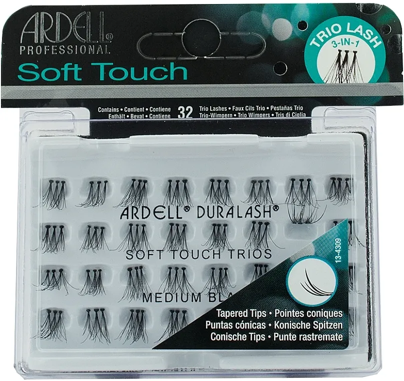 Umjetne trepavice Ardell Soft Touch Trio Individuals Medium Black