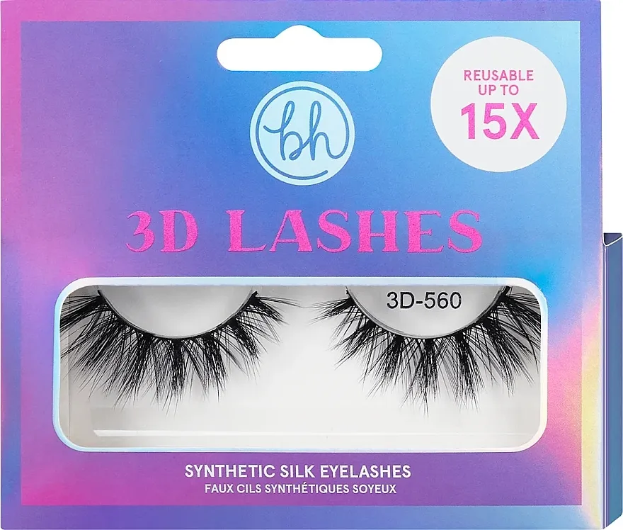 Umjetne trepavice BH Cosmetics 3D Lashes Synthetic Silk Eyelashes 3D-560