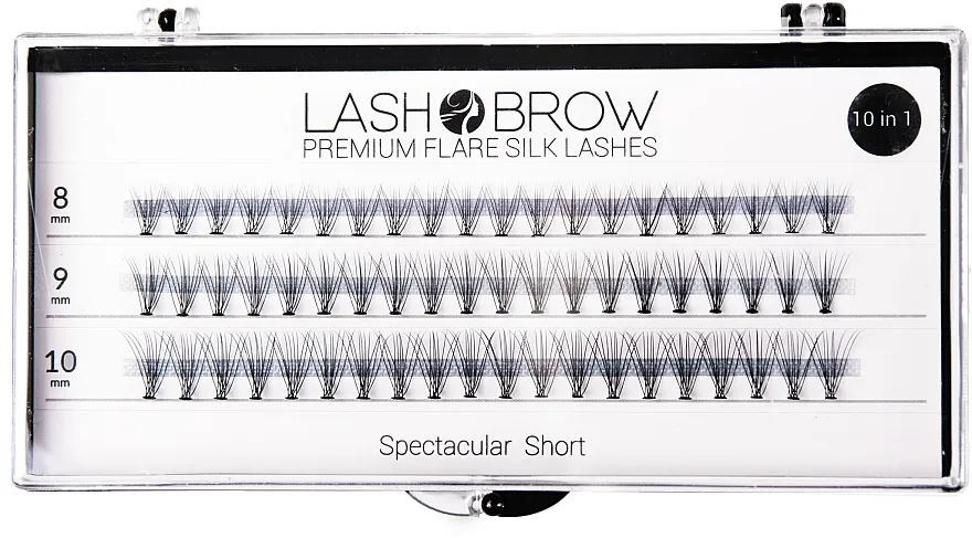 Umjetne trepavice Lash Brown Premium Flare Silk Lashes Spectacular Short