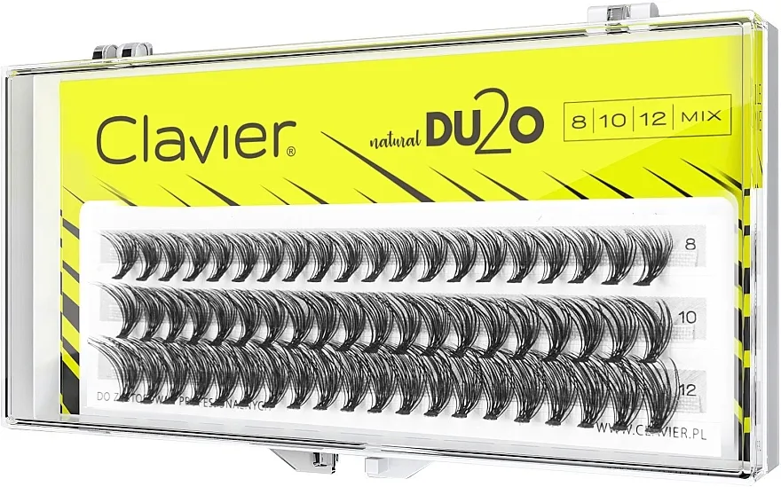 Umjetne trepavice "Double volume MIX", 8mm, 10mm, 12 mm Clavier DU2O Double Volume MIX