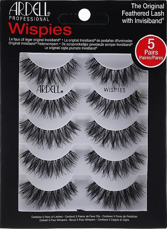 Umjetne trepavice s aplikatorom Ardell 5 Pack Black Wispies Lashes