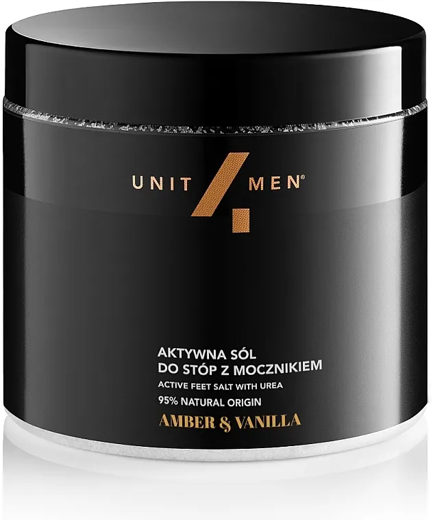 Unit4Men Amber &amp; Vanilla Active Feet Salt With Urea Aktivna so za stopala sa ureom