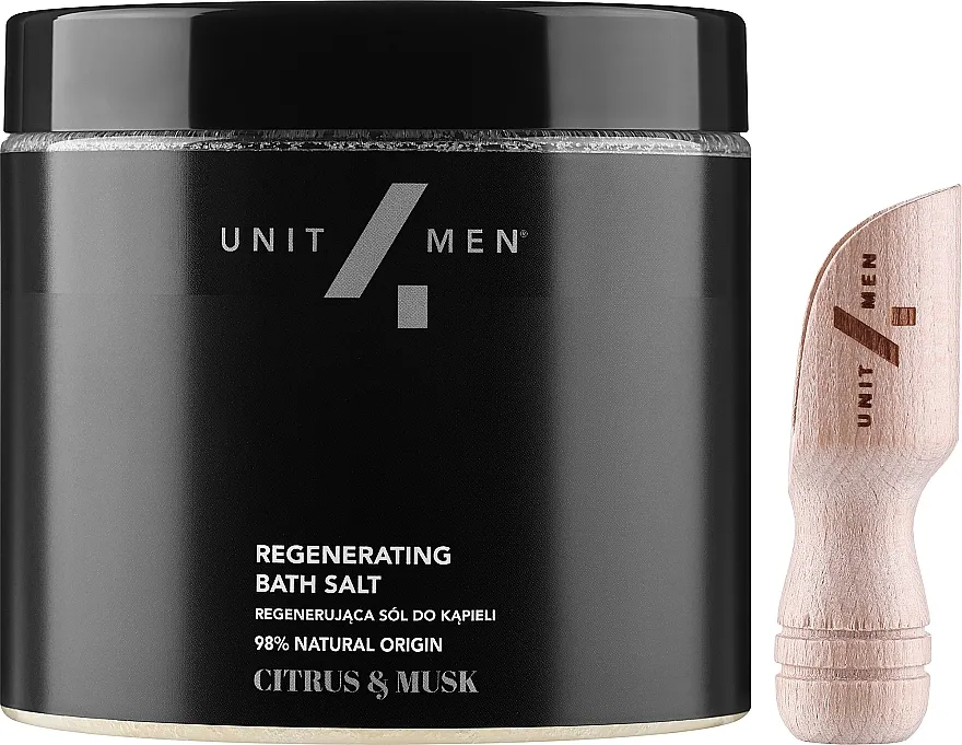 Unit4Men Citrus &amp; Musk Bath Set (salf/700g + accessories/1pc)