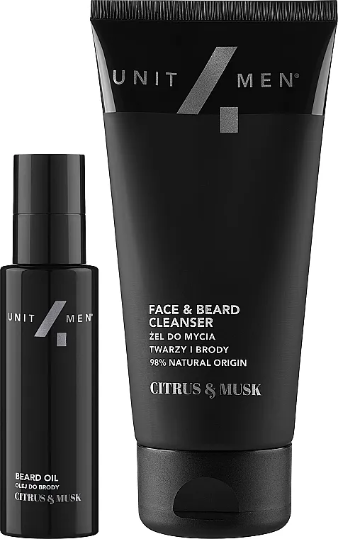 Unit4Men Citrus&amp;Musk (beard/oil/30ml + beard/shm/100ml) Set