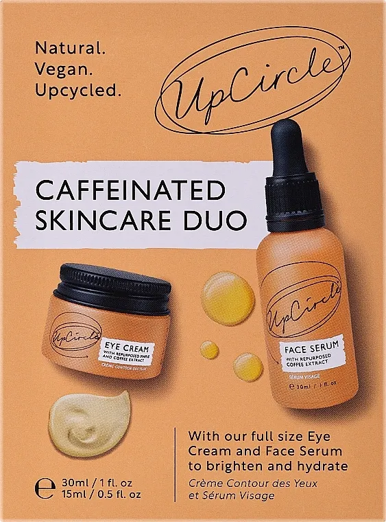 UpCircle Caffeinated Skincare Duo (f/serum/30ml + eye/cr/15ml) Set