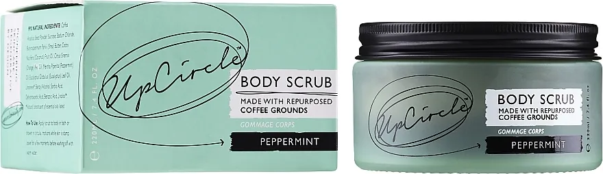 Upcircle Coffee Body Scrub With Peppermint Piling od kave "Mint"