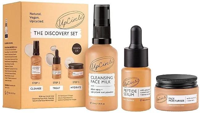 UpCircle The Discovery Set (cl/milk/50ml + f/ser/15ml + f/cr/30ml)