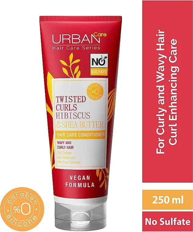 Urban Pure Twisted Curls Hibiscus &amp; Shea Butter Conditioner Regenerator za kosu sa uljem hibiskusa i shea puterom