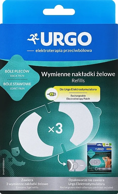 Urgo 3 Electrotherapy Patch Refills Zamjenske ploče za flastere za elektroterapiju