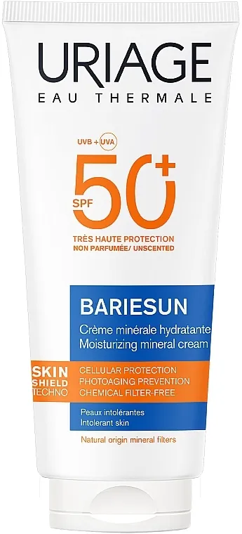 Uriage Bariesun Moisturizing Mineral Cream SPF50+ Hidratantna mineralna krema za sunčanje SPF50+, bez mirisa