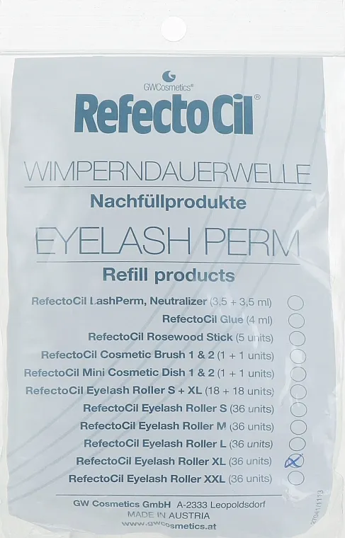 Uvijači za trepavice, XL RefectoCil