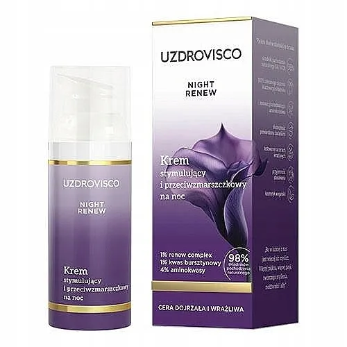 Uzdrovisco Night Renew Stimulating And Anti-Wrinkle Night Cream Noćna krema za podsticanje i protiv bora