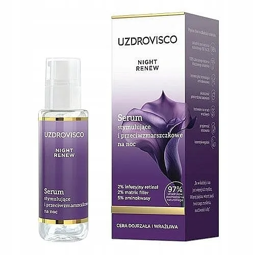 Uzdrovisco Night Renew Stimulating And Anti-Wrinkle Night Serum Stimulativni i protiv bora noćni serum