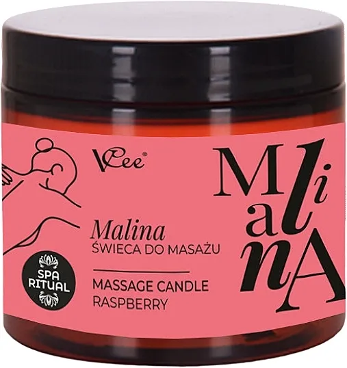 VCee Raspberry Massage Candle Sveća za masažu Malina