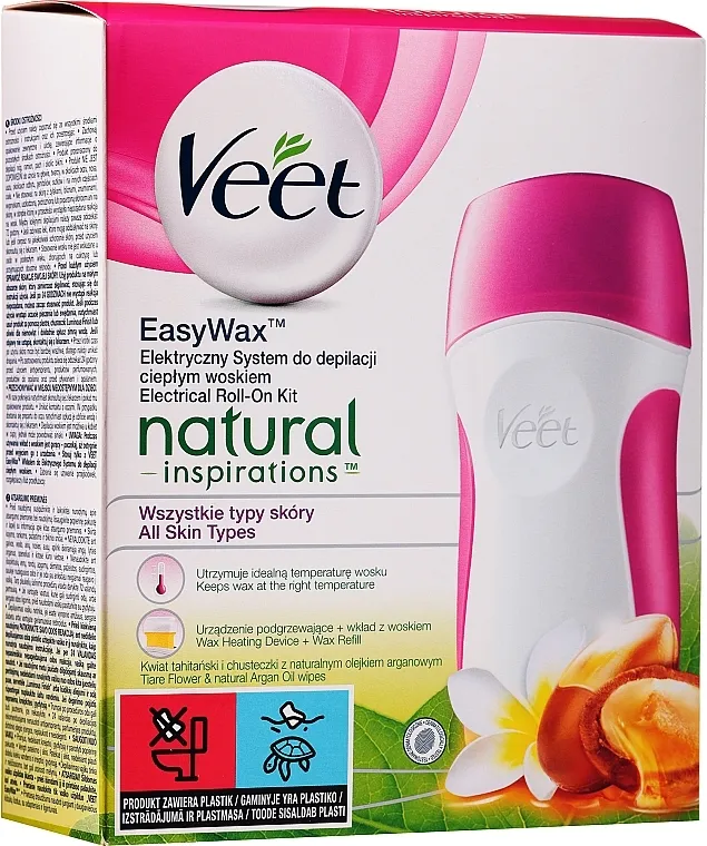 Veet Easy Wax Natural Inspirations Electrical Roll-On Kit Set za depilaciju voskom