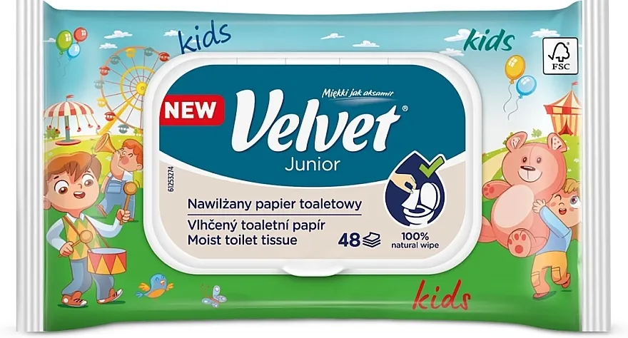 Velvet Junior (Kids) Vlažni toalet papir Nežan