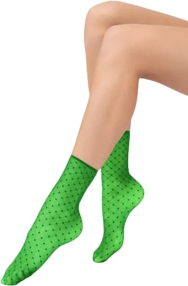 Veneziana Ženske čarape "Sofia", electric green