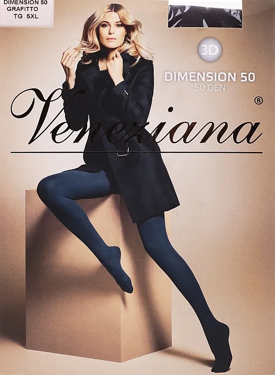 Veneziana Hulahopke za žene "Dimension 3D", 50 Den, Grafitto