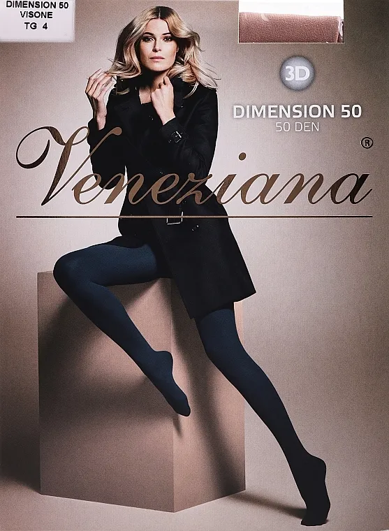 Veneziana Hulahopke za žene "Dimension 3D", 50 Den, Visone