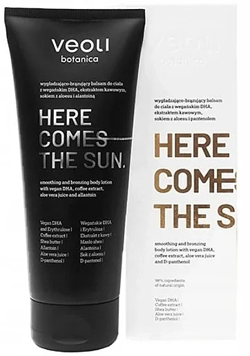 Veoli Botanica Here Comes The Sun Bronzing Body Lotion with Vegan DHA Piling za telo sa efektom zaglađivanja i tamnjenja sa veganskim DHA