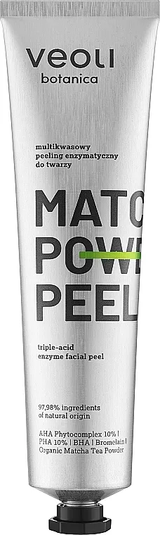 Veoli Botanica Matcha Power Peeling Višekiselinski enzimski piling