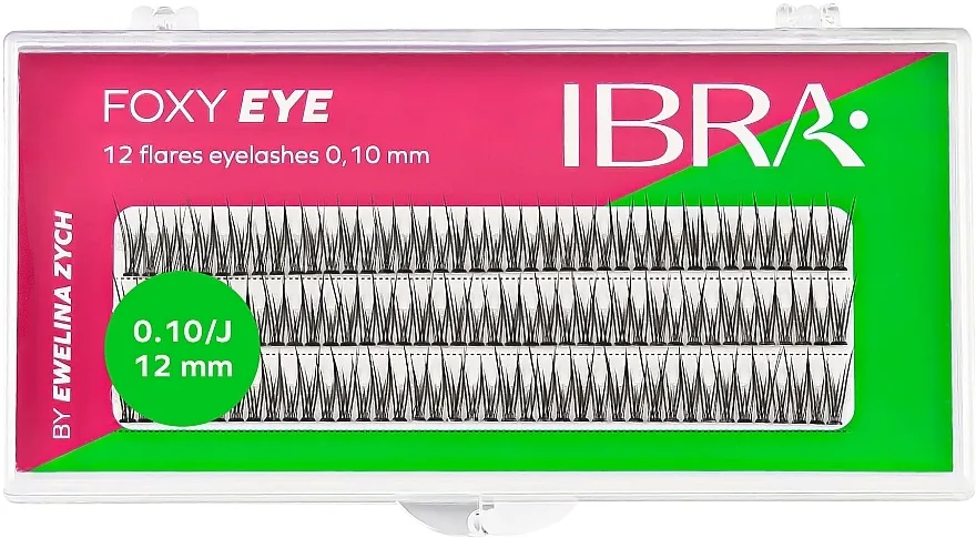 Veštačke individualne trepavice 0,10/J, 12 mm, 120 kom. Ibra Foxy Eye