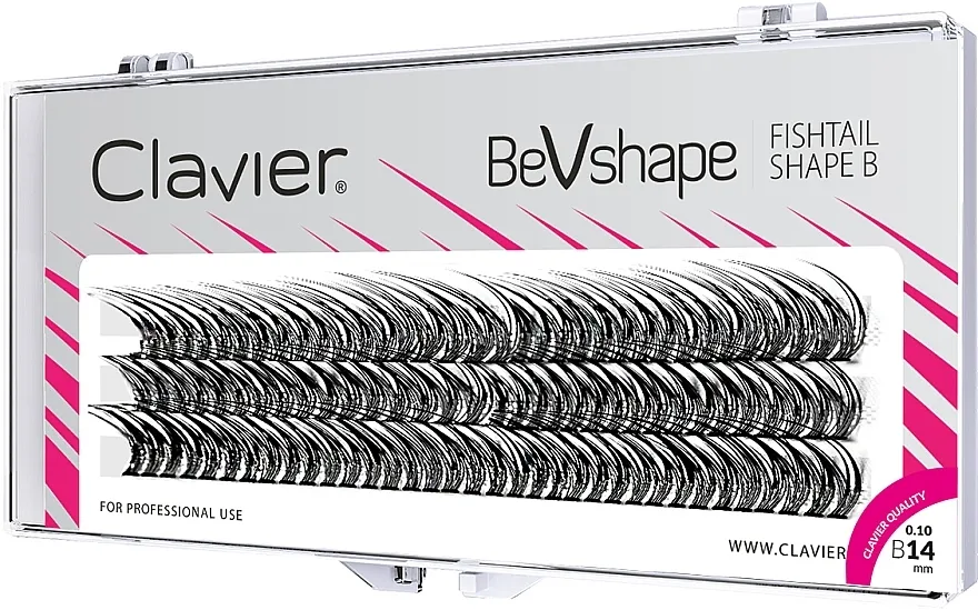 Veštačke individualne trepavice, 14 mm Clavier Be V Shape