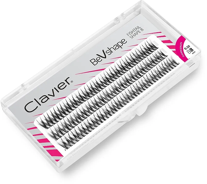 Veštačke individualne trepavice, 8 mm Clavier Be V Shape