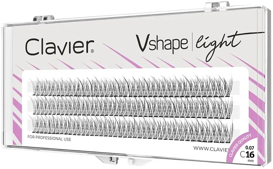 Veštačke trepavice, 16 mm Clavier V-Shape Light Eyelashes