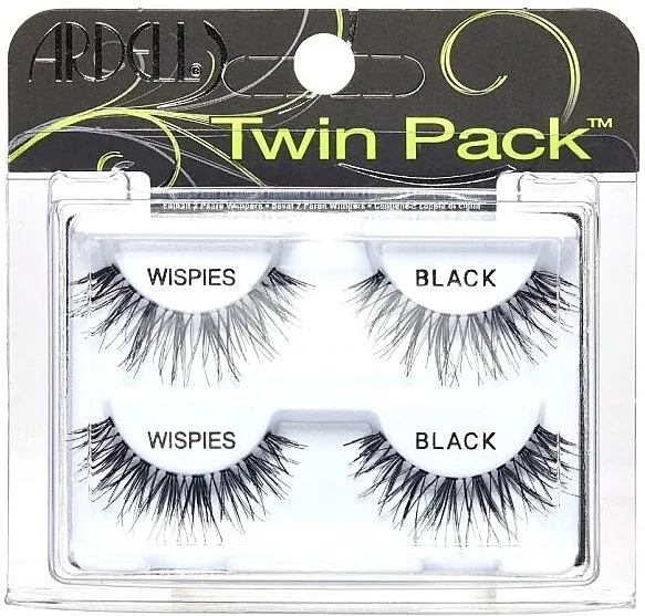 Veštačke trepavice, 2 para Ardell Twin Pack Wispies Black