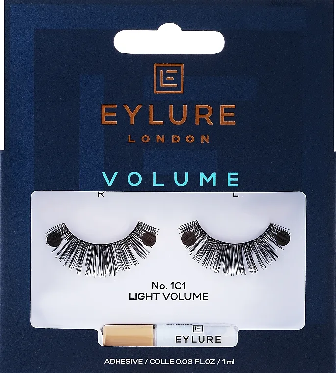 Veštačke trepavice br. 101 u kompletu sa lepkom Eylure Volume False Eyelashes No.101