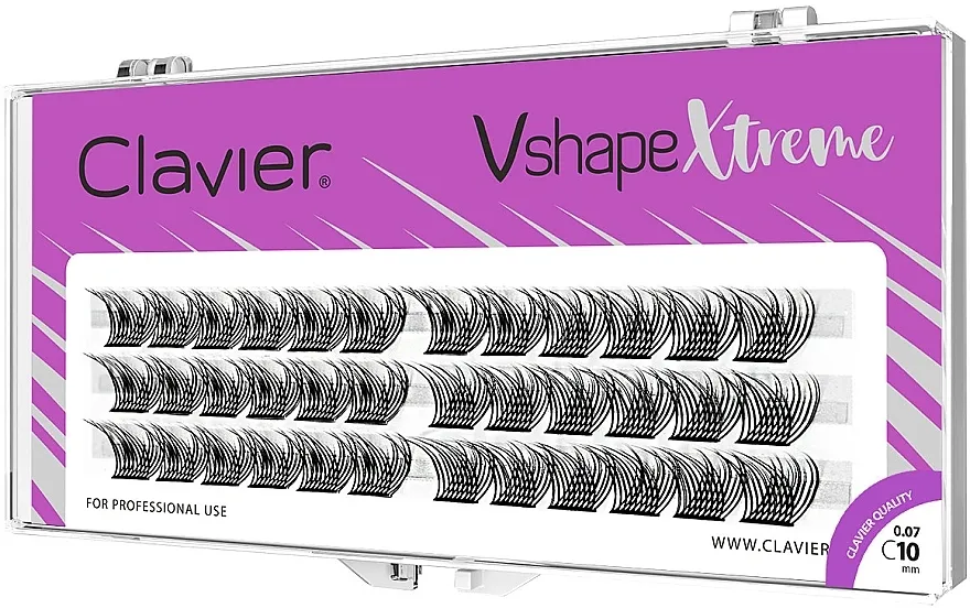 Veštačke trepavice, C, 10 mm Clavier V Shape Extreme