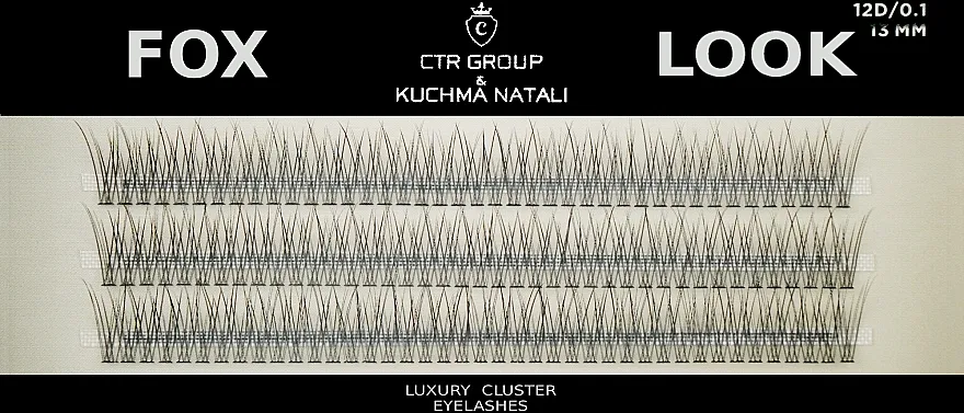 Veštačke trepavice, pojedinačne, 12D, C 0,10, 13 mm CTR Fox Look