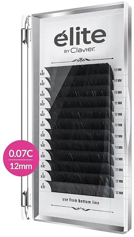 Veštačke trepavice "Elite", CC, 0.07, 12 mm Clavier